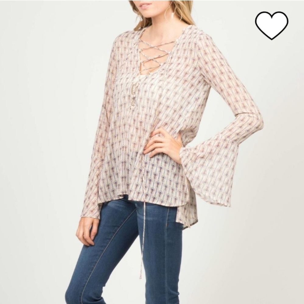 PPLA New Madrid Bell Sleeve Blouse